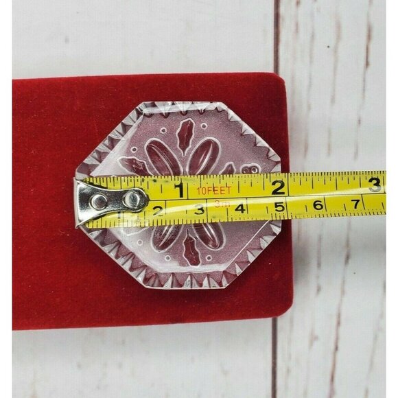 1988 Waterford Crystal 12 Days Christmas 5 Golden Rings Snowflake Ornament - Picture 10 of 12